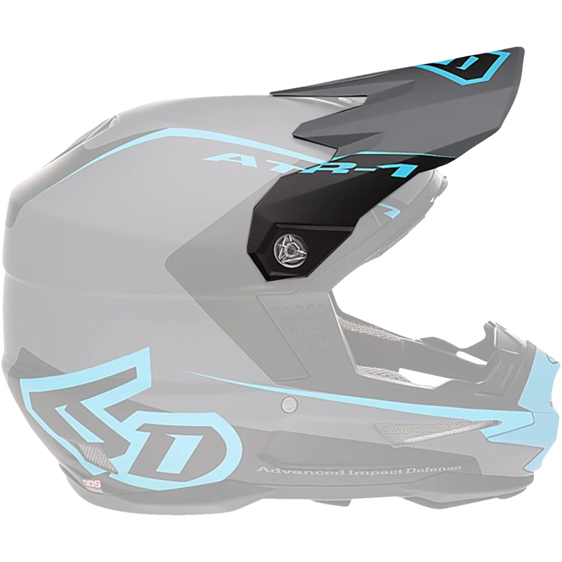 6D ATR-1 Visor – Stealth – Cyan 72-3731