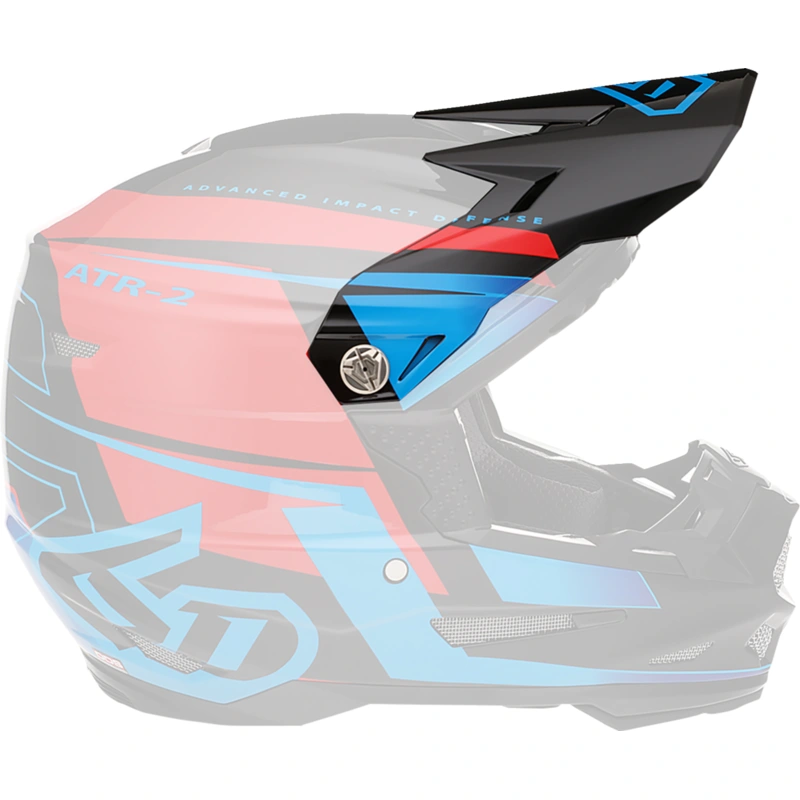 6D ATR-2 Visor – Mach – Black/Red/Blue 72-6117