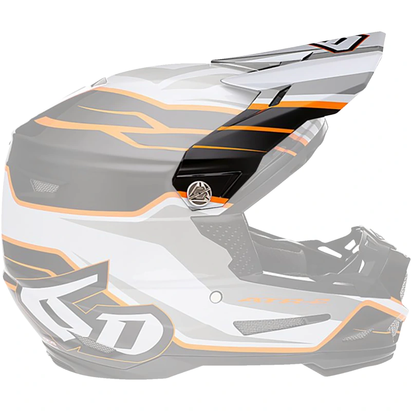 6D ATR-2 Visor – Phase – White Orange 72-6100