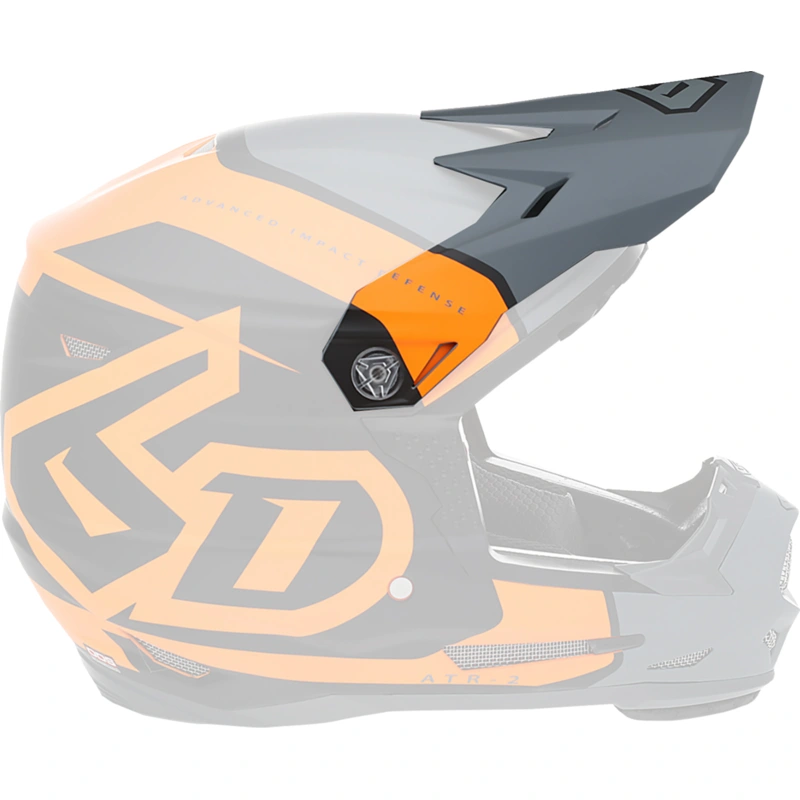 6D ATR-2Y Visor – Torque – Neon Orange 72-4136