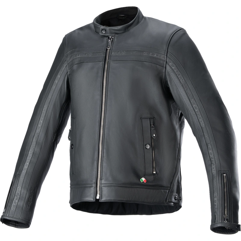 ALPINESTARS Dyno Leather Jacket – Black/Black – 2XL 3103924-1100-2X