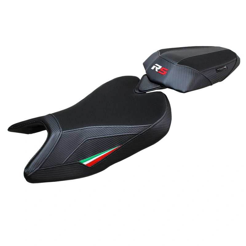 Aprilia RS 457 2023 2024 Seat Cover Tappezzeria Italia Comfort in Italy Flag and Black