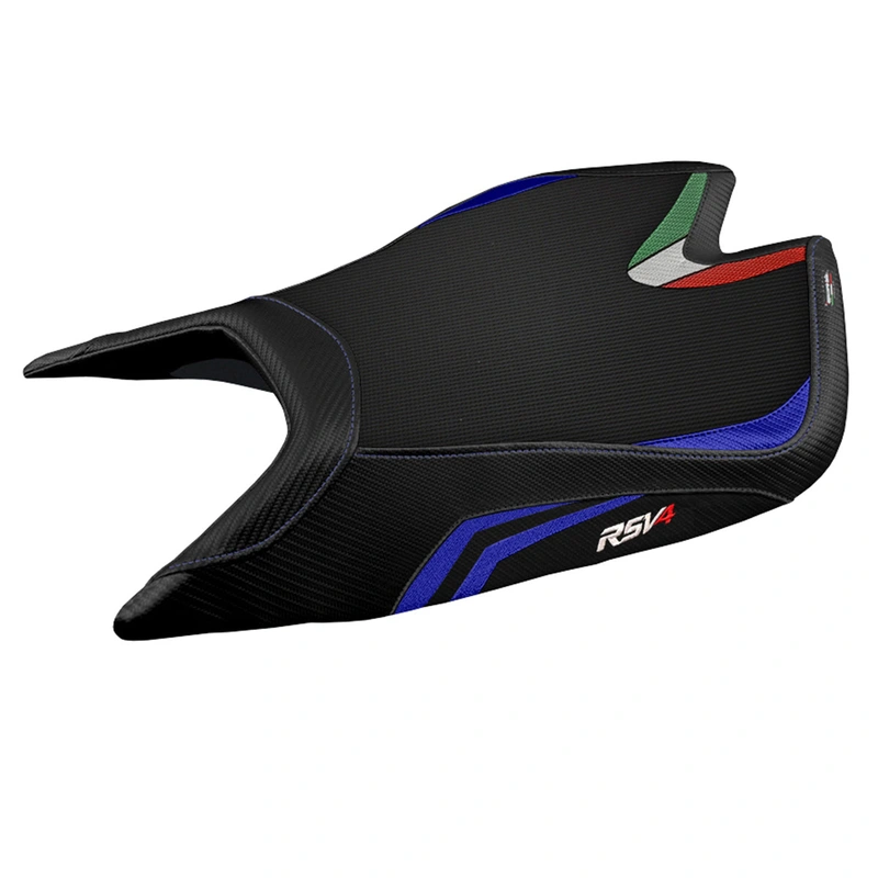 Aprilia RSV4 2021-2024 Seat Cover Tappezzeria Italia Comfort in Blue and Black