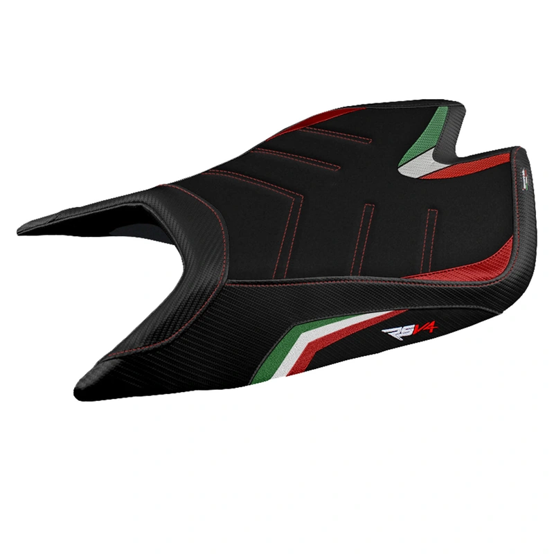 Aprilia RSV4 2021-2024 Seat Cover Tappezzeria Italia Ultragrip in Italy Flag Black